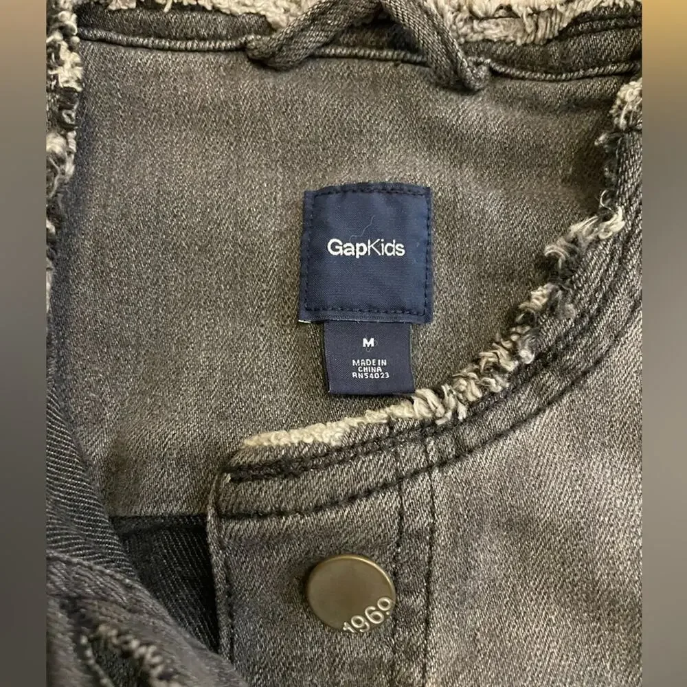 Gap Grey Denim Moto Jacket